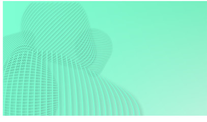 Fresh mint horizontal abstract background with geometric lines and gradient