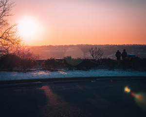 Sunrise: Couple at Overlook