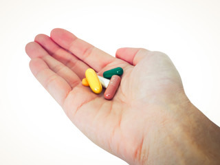 Close up Medicine in the right hand