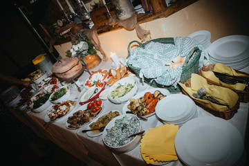  Delicious food on the party table
