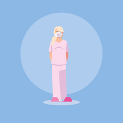 woman doctor standing, medical staff