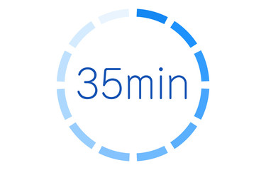 所要時間の目安アイコンのベクターイラスト