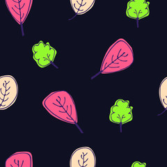 Dark Purple Colorful Seamless Pattern