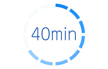 所要時間の目安アイコンのベクターイラスト