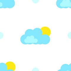 Bright Pastel Cloud Seamless Pattern