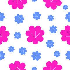 Pink Blue Lotus Repeat Patterns