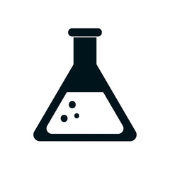 flask with petrol icon, silhouette style