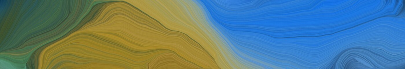wide colored background banner with royal blue, pastel brown and dark slate gray color. modern waves background illustration