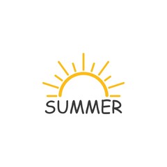 sun illustration  logo vector