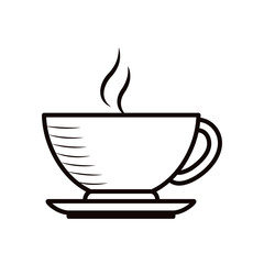 Isolated coffee cup line style icon vector design
