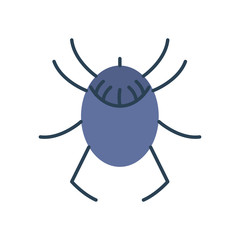 chafer insect icon, flat style