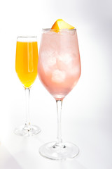 Raspberry french cocktail close up