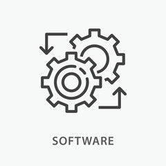 Software line icon on white background.