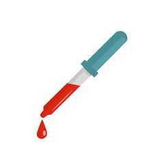 Pipette illustration design element. flat icon.