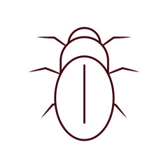 beetle icon, line style