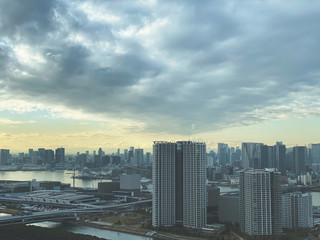 Fototapeta premium Aerial View of Tokyo Bayside Area