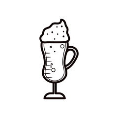 Isolated coffee cup line style icon vector design