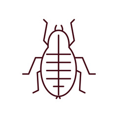 bug icon, line style