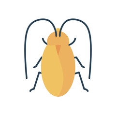 giant cockroach icon, flat style