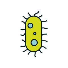Isolated virus with legs line and fill style icon vector design