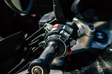 Fototapeta na wymiar closeup of a motorcycle