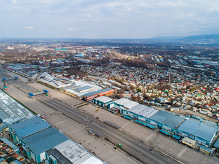 Obraz premium Biggest bazar in Almaty closed du to coronavirus quarantine