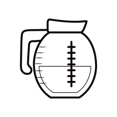 Isolated coffee kettle line style icon vector design
