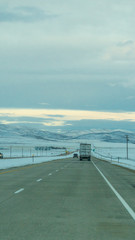 Winter highway driving