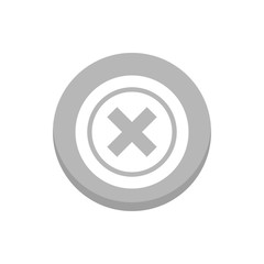 Cross Vector Colour Circle Icon  Illustration