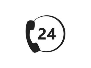 Emergency call icon. Vector illustration, flat design.