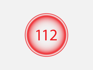 Emergency call icon. Vector illustration, flat design.