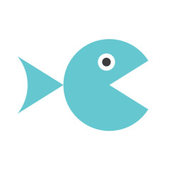 Abstract minimal round fish