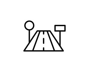Road line icon