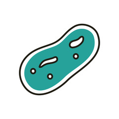 Isolated virus half line half color style icon vector design