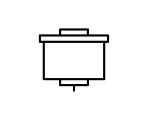 Presentation board  line icon