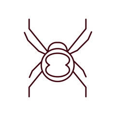 small spider icon, line style