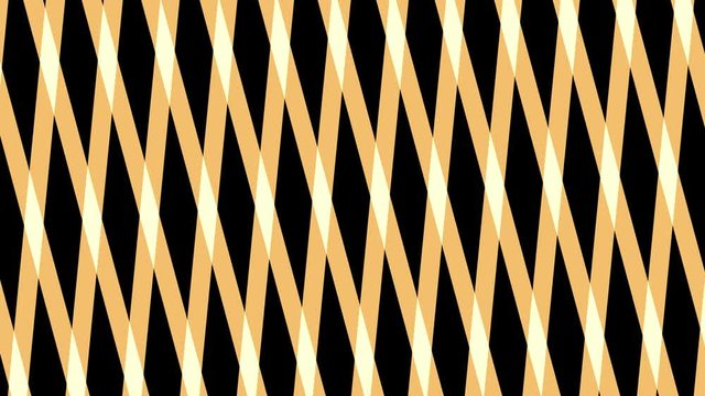 Two color bars that intersect creating a rhombus background with a hypnotic effect, anchor point in the center and cover the whole background, made up of different strips of color.
