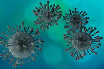 Virus cells abstract 3d illustration