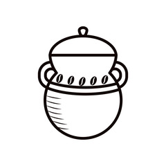 Isolated sugar jar line style icon vector design