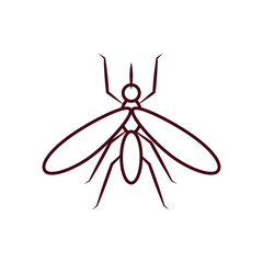 mosquito icon, line style