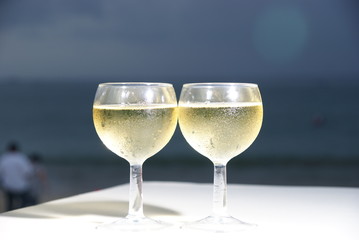 Sparkling wine, sparkling romance, Jimbaran bay, Bali, Indonesia