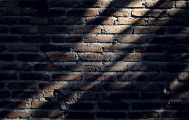 Background of old vintage dirty brick wall. wall with space.