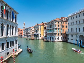 Fototapeta na wymiar Buildings along the Grand Canal in Venice, Italy