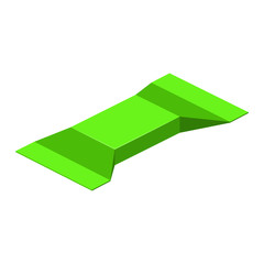 Candy bar wrapped isometric lollipop sweet food different colors.