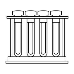 set of tube test laboratory isolated icon vector illustration design