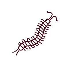 caterpiller insect icon, line style