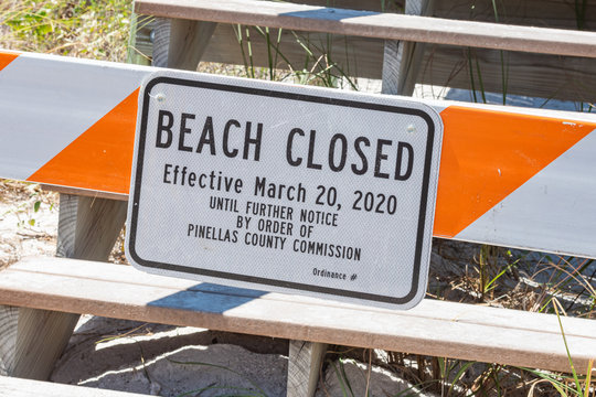 Beach Closed Effective March 23, 2020 Until Further Notice