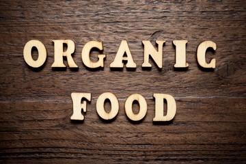 Organic food concept view