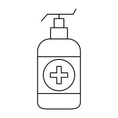 antibacterial soap bottle isolated icon vector illustration design