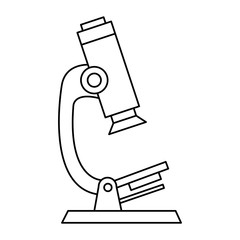 microscope device of laboratory isolated icon vector illustration design